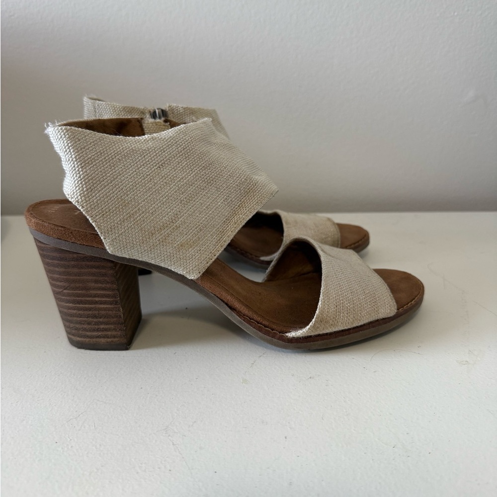 TOMS canvas heeled sandal